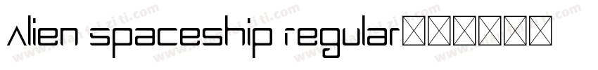 Alien Spaceship Regular字体转换